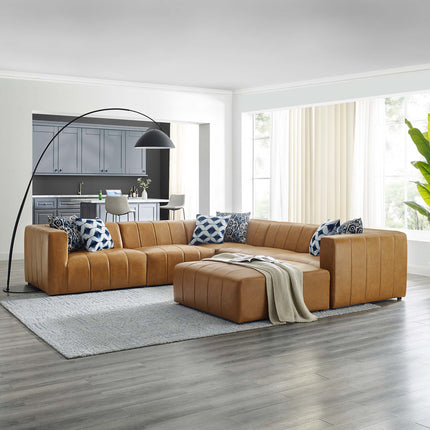Modway EEI-4534 Bartlett 6-Piece Vegan Leather Sectional Sofa Modway