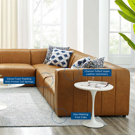Modway EEI-4536 Bartlett 8-Piece Vegan Leather Sectional Sofa Modway