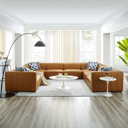Modway EEI-4536 Bartlett 8-Piece Vegan Leather Sectional Sofa Modway