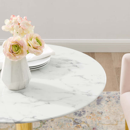 Modway EEI-4548 Verne 28" Artificial Marble Dining Table Modway
