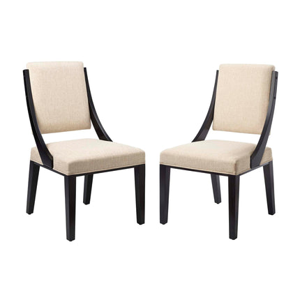 Modway EEI-4553 Cambridge Upholstered Fabric Dining Chairs Set of 2 Modway