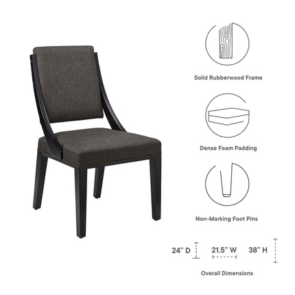 Modway EEI-4553 Cambridge Upholstered Fabric Dining Chairs Set of 2 Modway