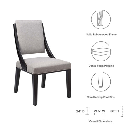 Modway EEI-4553 Cambridge Upholstered Fabric Dining Chairs Set of 2 Modway
