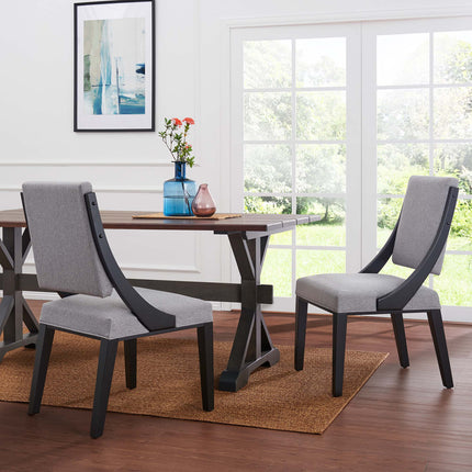 Modway EEI-4553 Cambridge Upholstered Fabric Dining Chairs Set of 2 Modway