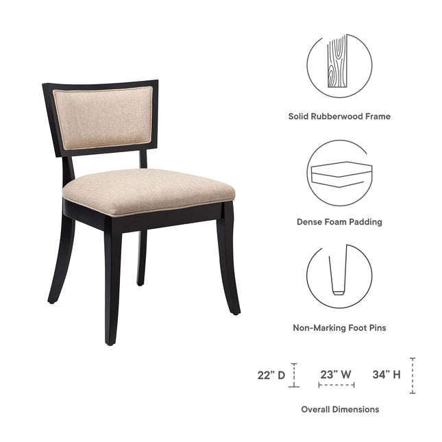 Modway EEI-4557 Pristine Upholstered Fabric Dining Chairs Set of 2 Modway