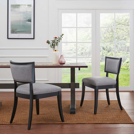 Modway EEI-4557 Pristine Upholstered Fabric Dining Chairs Set of 2 Modway