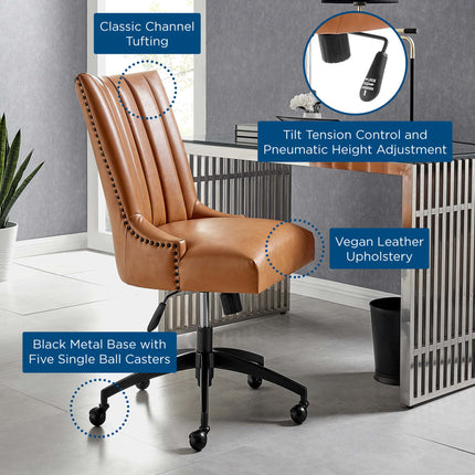 Modway EEI-4577 Empower Channel Tufted Vegan Leather Office Chair Modway