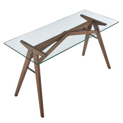 Modway EEI-4580 Steadfast Glass Top Office Desk - Plaza Home Decor