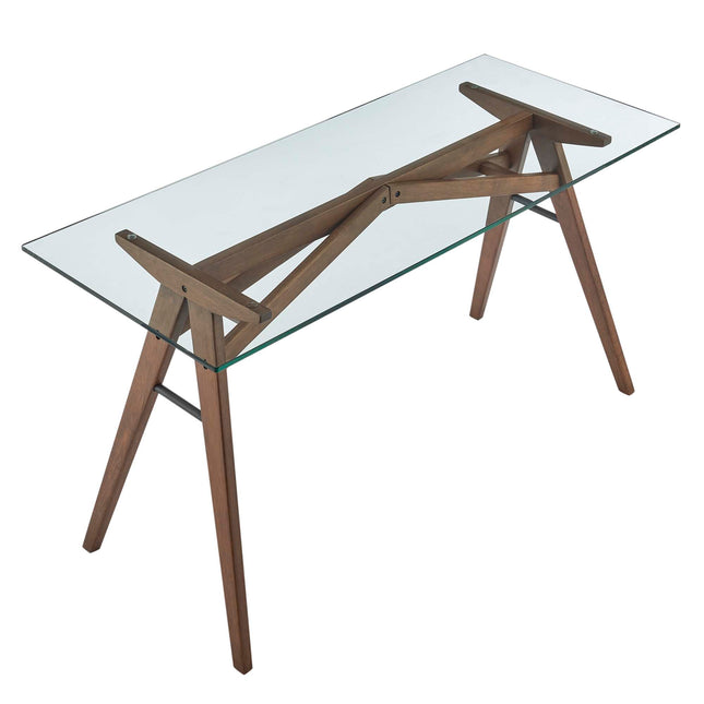 Modway EEI-4580 Steadfast Glass Top Office Desk - Plaza Home Decor