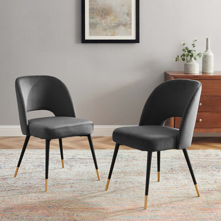 Modway EEI-4599 Rouse Performance Velvet Dining Side Chairs Set of 2 Modway