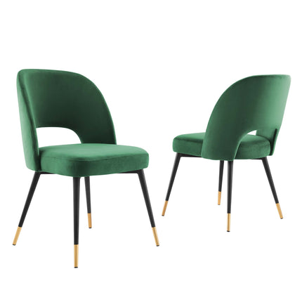 Modway EEI-4599 Rouse Performance Velvet Dining Side Chairs Set of 2 Modway