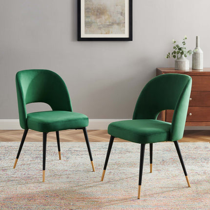 Modway EEI-4599 Rouse Performance Velvet Dining Side Chairs Set of 2 Modway