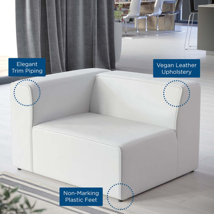 Modway EEI-4621 Mingle Vegan Leather Left-Arm Chair Modway