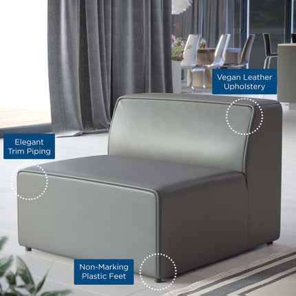 Modway EEI-4623 Mingle Vegan Leather Armless Chair Modway