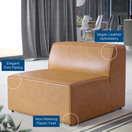 Modway EEI-4623 Mingle Vegan Leather Armless Chair Modway