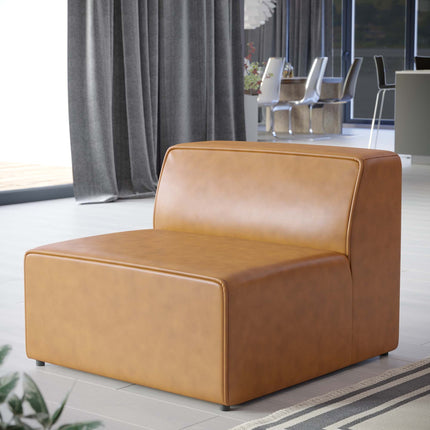 Modway EEI-4623 Mingle Vegan Leather Armless Chair Modway