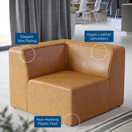 Modway EEI-4625 Mingle Vegan Leather Corner Chair Modway