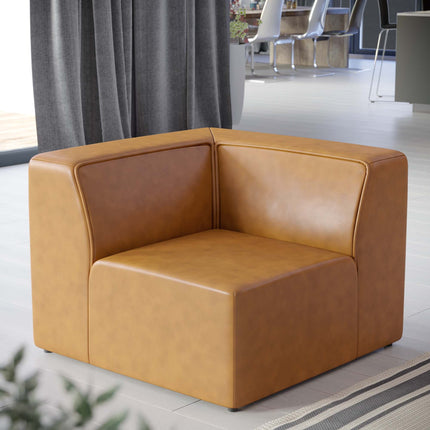 Modway EEI-4625 Mingle Vegan Leather Corner Chair Modway