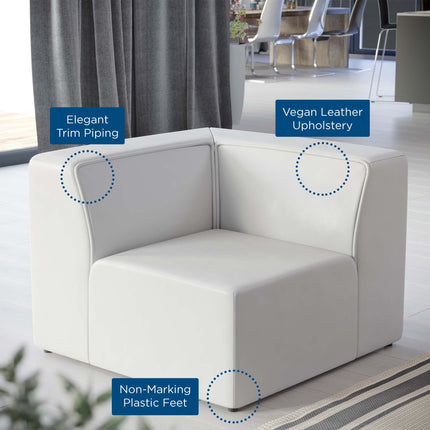Modway EEI-4625 Mingle Vegan Leather Corner Chair Modway