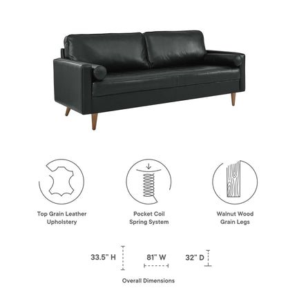 Modway EEI-4634 Valour 81" Leather Sofa Modway