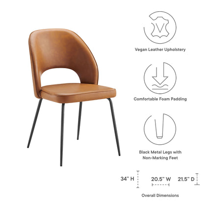 Modway EEI-4674 Nico Vegan Leather Dining Chair Set of 2 Modway