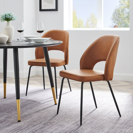 Modway EEI-4674 Nico Vegan Leather Dining Chair Set of 2 Modway