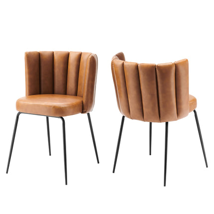 Modway EEI-4676 Virtue Vegan Leather Dining Chair Set of 2 Modway