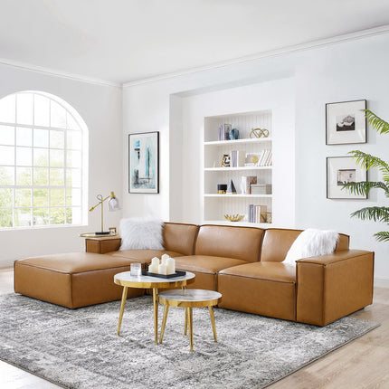 Modway EEI-4709 Restore 4-Piece Vegan Leather Sectional Sofa Modway