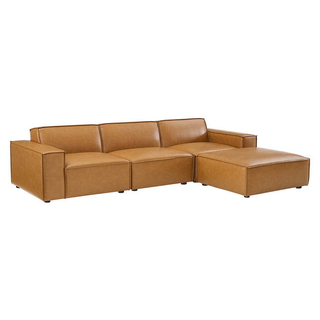 Modway EEI-4709 Restore 4-Piece Vegan Leather Sectional Sofa Modway
