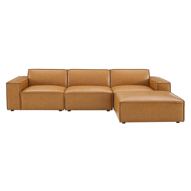 Modway EEI-4709 Restore 4-Piece Vegan Leather Sectional Sofa Modway