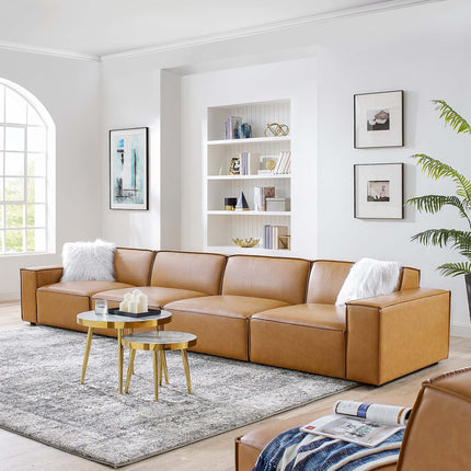 Modway EEI-4710 Restore 4-Piece Vegan Leather Sofa Modway