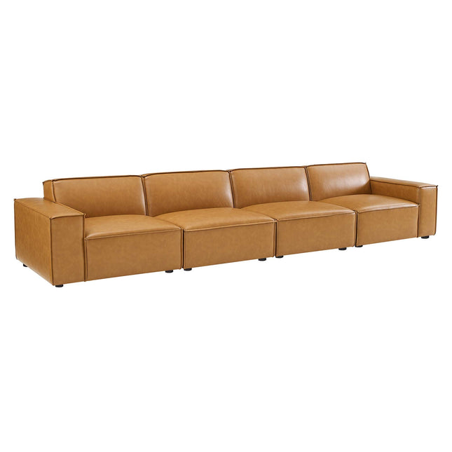 Modway EEI-4710 Restore 4-Piece Vegan Leather Sofa Modway