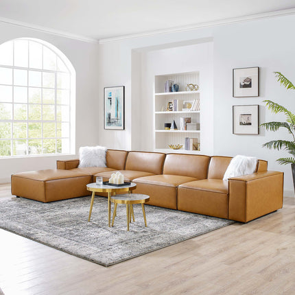 Modway EEI-4711 Restore 5-Piece Vegan Leather Sectional Sofa Modway