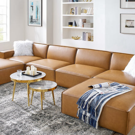 Modway EEI-4713 Restore 6-Piece Vegan Leather Sectional Sofa Modway