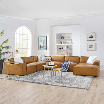 Modway EEI-4716 Restore 7-Piece Vegan Leather Sectional Sofa Modway