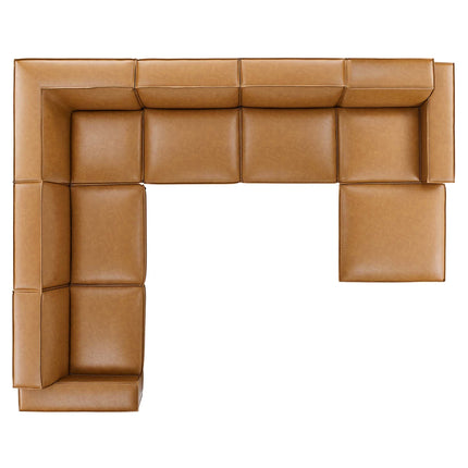 Modway EEI-4716 Restore 7-Piece Vegan Leather Sectional Sofa Modway