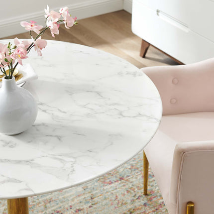 Modway EEI-4749 Verne 40" Artificial Marble Dining Table Modway