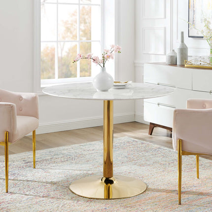 Modway EEI-4749 Verne 40" Artificial Marble Dining Table Modway