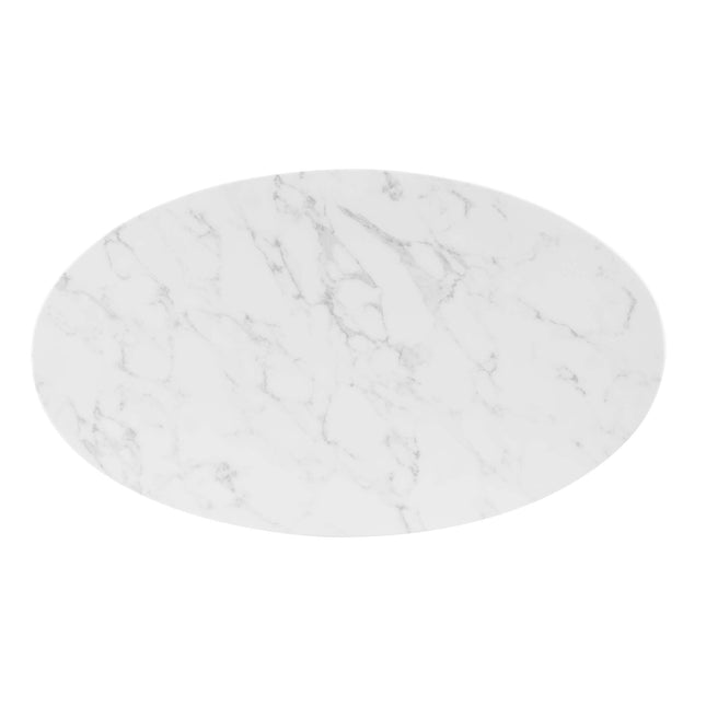 Modway EEI-4752 Verne 48" Oval Artificial Marble Dining Table Modway