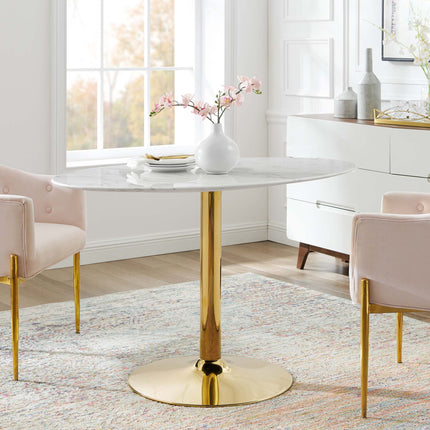 Modway EEI-4752 Verne 48" Oval Artificial Marble Dining Table Modway