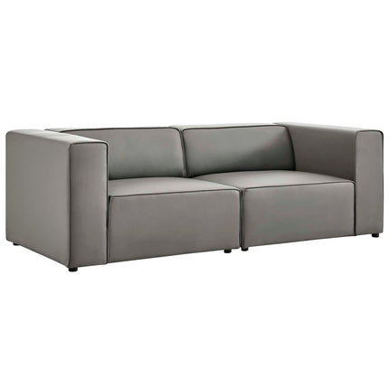 Modway EEI-4788 Mingle 2-Piece Vegan Leather Sectional Sofa Loveseat Modway