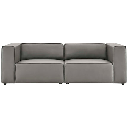 Modway EEI-4788 Mingle 2-Piece Vegan Leather Sectional Sofa Loveseat Modway