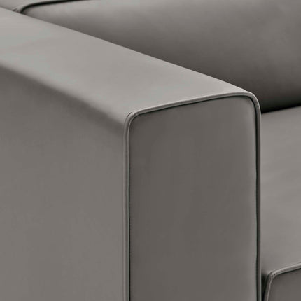 Modway EEI-4788 Mingle 2-Piece Vegan Leather Sectional Sofa Loveseat Modway