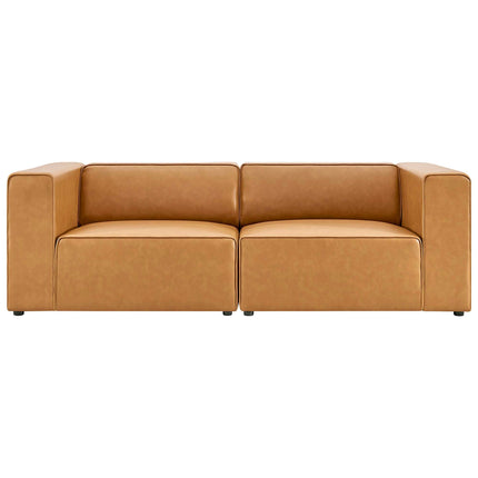 Modway EEI-4788 Mingle 2-Piece Vegan Leather Sectional Sofa Loveseat Modway
