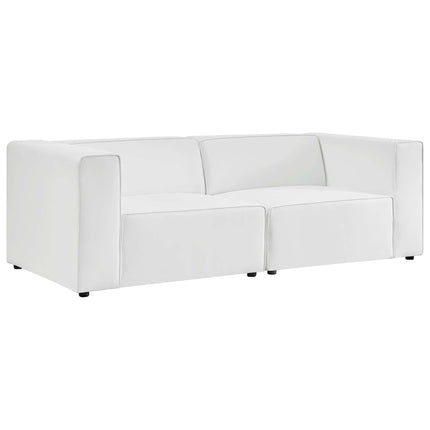 Modway EEI-4788 Mingle 2-Piece Vegan Leather Sectional Sofa Loveseat Modway