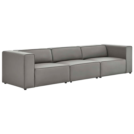 Modway EEI-4789 Mingle 3-Piece Vegan Leather Sectional Sofa Modway