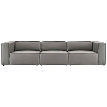 Modway EEI-4789 Mingle 3-Piece Vegan Leather Sectional Sofa Modway