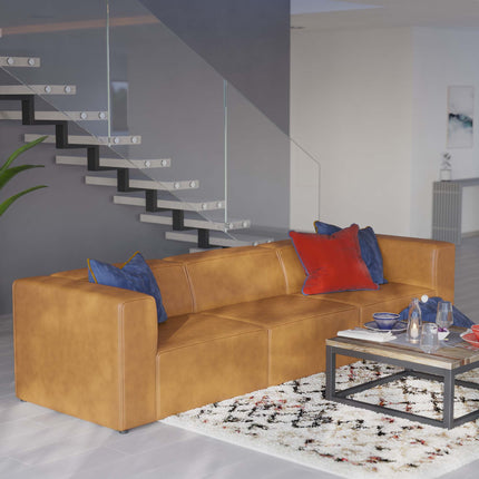 Modway EEI-4789 Mingle 3-Piece Vegan Leather Sectional Sofa Modway