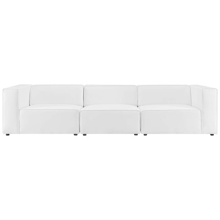 Modway EEI-4789 Mingle 3-Piece Vegan Leather Sectional Sofa Modway