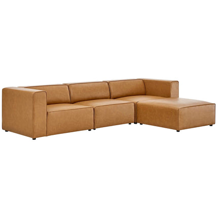 Modway EEI-4790 Mingle Vegan Leather Sofa and Ottoman Set Modway